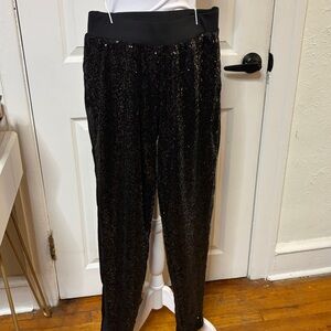 Victoria's Secret Black Sequin Pants